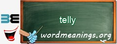 WordMeaning blackboard for telly